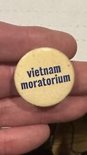 VIETNAM MORATORIUM - Vintage 1969 Pinback.  Protest Pin, Original Owner - EX picture