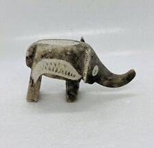 Vintage Natural Stone Carved Elephant Figurine Paperweight 4.5” Art Decor C3 picture