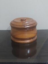 Vintage Turned Wood Bowl With Lid 3.5 X 5