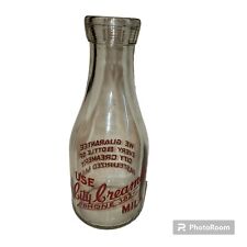 TRPQ Milk Bottle City Creamery Dairy Carlsbad NM EDDY COUNTY 1946 Phone 382 RARE picture