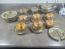 Vintage 21 Piece Takito TT Lusterware Tea Set Hand Painted from Japan picture