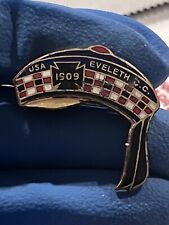 c1940s Eveleth Curling Club 1909 Minnesota MN Pin Hat Lapel Badge RARE picture