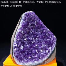 Natural Amethyst Uruguay Crystal Quartz Tabletop Collection Specimen Free Stand picture
