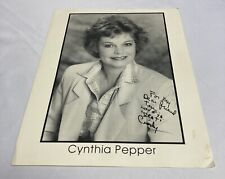 Authentic Cynthia Cindy Pepper Actress Signed Autographed Headshot Photo picture