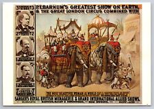 PT Barnum's Great London Circus Advertising Postcard Hertzberg Collection TX CO4 picture
