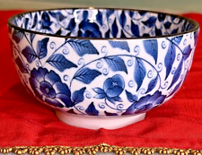 Vintage Blue & White Floral Rice/ramen Bowl, Japanese picture