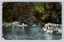 Lake Geneva WI-Wisconsin, Rowing In A Quiet Cove, Vintage c1908 Postcard picture