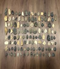 Big Lot 128 Primitive Ancient Native American Arrow Heads & Stone Tool Artifacts picture
