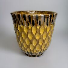 Rare Signed Vintage Italian Ed Langbein Ceramic Lattice Pot Planter Mid Modern picture