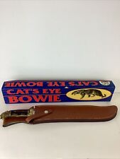 Vintage Ole Smoky Cats Eye OS-22 khyber style Bowie knife Brass Jaguar Handle picture