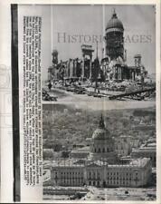 1957 Press Photo Aerial views of San Francisco city hall after 1906 earthquakes picture