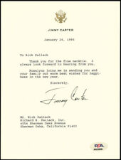 Pres. Jimmy Carter Autograph - Signed Letter, Jan. 26, 1995 - PSA Authenticated picture