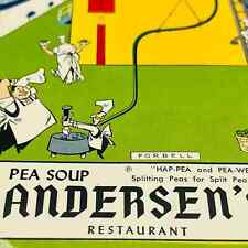c1960 Andersen’s Restaurant U.S. 101 Buellton CA Pea Soup Hap-Pee Pee-Wee PA2-2 picture