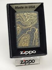 Zippo 211 Topo Map Engraved on Iron Stone  Lighter - MAR (C) 2021 picture