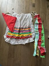 Vintage Polish Folk Dance Ribbon Apron, Kerchief , and Streamers Authentic picture
