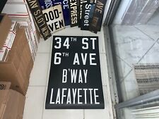 NY NYC SUBWAY ROLL SIGN 34TH 6TH AVENUE BROADWAY HERALD SQUARE STATION LAFAYETTE picture