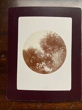 Vtg Kodak Round No 1 Photo 1890's Woman With Rifle In Florida Duck Blind Hunting picture