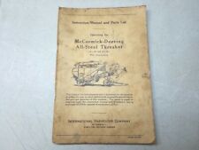 Vintage McCormick Deering All Steel Thresher Instruction Manual And Parts List picture
