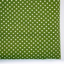 Vintage Flocked Fabric Swiss Dots on Green 3.2 YDS Doll Dress Slightly Sheer picture