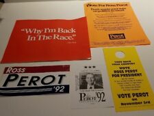 Lot of 5, EXTREMELY RARE Ross Perot 1992 Presidential Election Memorabilia - NEW picture