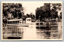 RPPC Electric Driven Glass Bottom Boats Silver Springs FL DOPS Stamp Box A13 picture