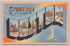 Boston Massachusetts, Large Letter Greetings, Vintage Postcard picture