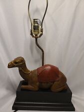 Vintage LAMPCRAFTERS Lexington Camel Lamp W/Lampshade  picture