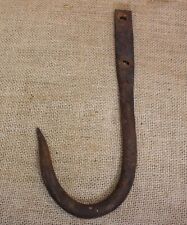 New Smokehouse Large Meat Hook Hearth Blacksmith 9” Wrought Iron Barn picture