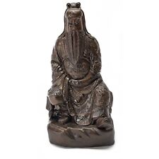 Feng Shui Guan Gong Yu Warrior Ceramic Bronze Tone Statue Chinese 10