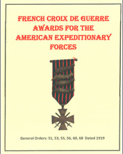 WW I US Army Marine French CDG Croix de Guerre Medal Awards Citation Book picture