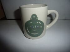 Vintage DENNY'S Heat Activated CHRISTMAS Coffee Mug Sad Ornament-- SANTA EXC picture