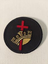 York Rites Crown Cross Knights Templar Patch Round Iron Sew Freemason NEW picture