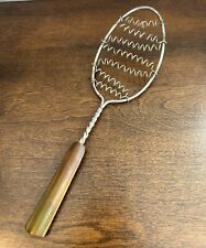 Vintage Coiled Wire Spoon Whisk with Bakelite Handle picture
