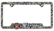 3D MARINES CAMO METAL LICENSE PLATE FRAME USA MADE picture
