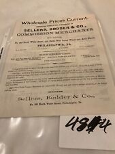 484 CIVIL WAR PRICE CIRCULAR PRODUCE PHILADELPHIA 1863 Prices to DREAM ABOUT picture