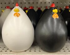 Egg Shaped Chicken Decor Resin or Polystyrene Material 5 Inches Tall, Set 2- Egg picture