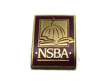 NSBA Lettered Pin Red & Gold Tone picture