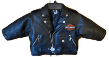 Harley-Davidson Kids 18 Months Simulated Faux Leather Jacket Black picture