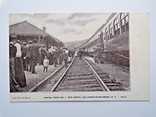 Rare 1900s TRAIN ARRIVAL NO. 1 ERIE DEPOT CALLICOON-ON-DELAWARE N.Y. picture