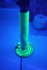 1930s Uranium Glass Jadeite Agate Slag Swirl Lamp Glows N Black Light picture