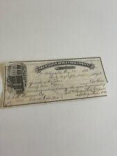 1880s Rare William Bergenthal Company Distillery Check Payment Ephemera picture