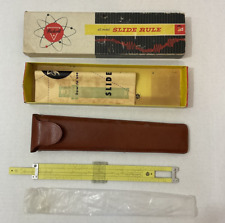 Vintage 1959 Pickett Model N1010-ES TRIG All Metal Slide Rule Ruler Leather Case picture