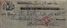 1930 Bank of Meansville Meansville, GA Check Great Depression Era  $25 16-1 picture