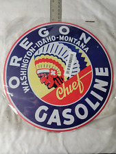 VINTAGE OREGON Gasoline COMPANY SIGN PUMP PLATE GAS STATION OIL Apart14 picture