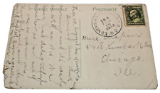 1910 MISSOURI PACIFIC MOPAC LONGVIEW & LAREDO RPO HANDLED POST CARD I&GN DEPOT picture