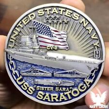 USS Saratoga CV-3 Aircraft Carrier Warships of World War 2 Navy Collectible Coin picture