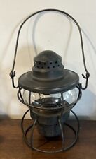 Railroad Replica Lantern Marked Rock Island Metal Votive Candle Holder Lamp picture