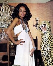 Diana Ross1970's glamour pose in white dress plunging neckline 4x6 inch photo picture