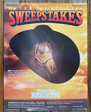 Poster 1989 Winners Wear Resistol Hats (T25) - Vintage Used picture