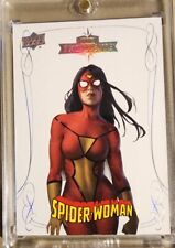 Spider-Woman 2016 Upper Deck Marvel Gems Exquisite Card #19 Silver #/199 W/Mag picture